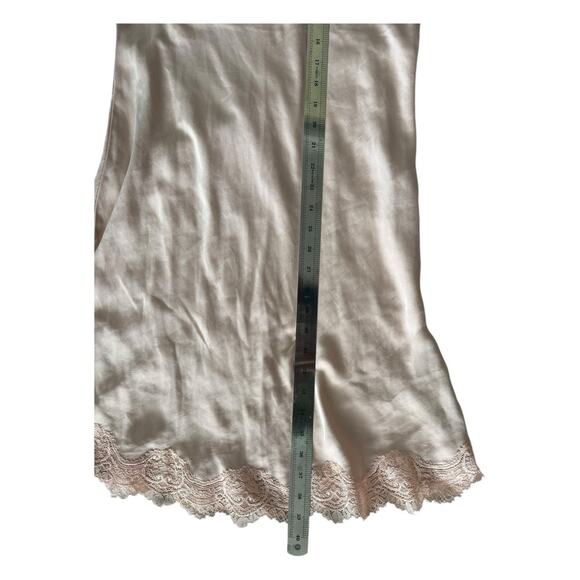 Ep Yaying Silk Garden Party Mini Cocktail Dress Lace Scalloped Hem M Pink - Picture 8 of 10